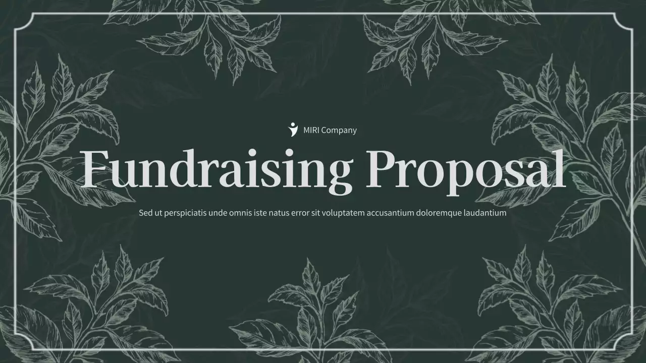 Green Botanical Fundraising Proposal Document Presentation