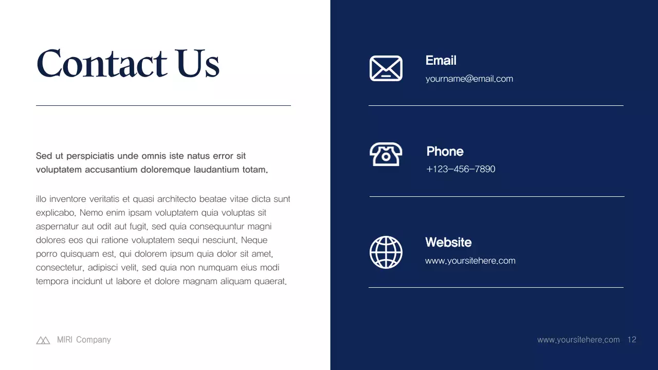 Navy Modern IT Solution Business Presentation