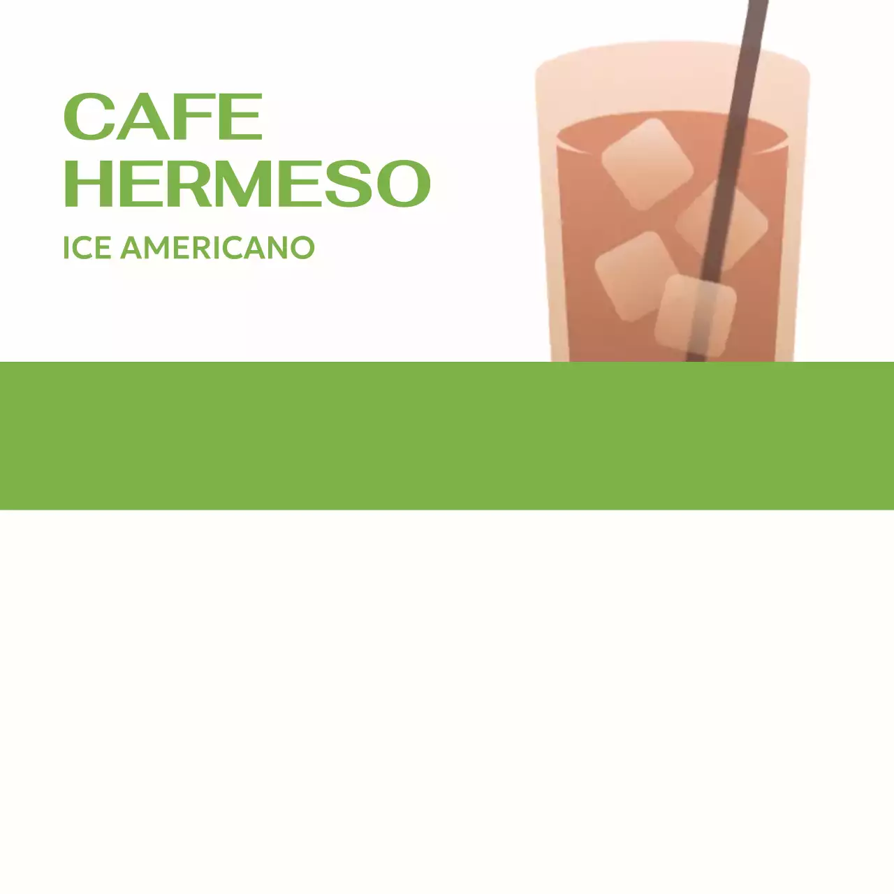 따뜻한 음료 일러스트가 있는 심플한 카페 메모지 문구