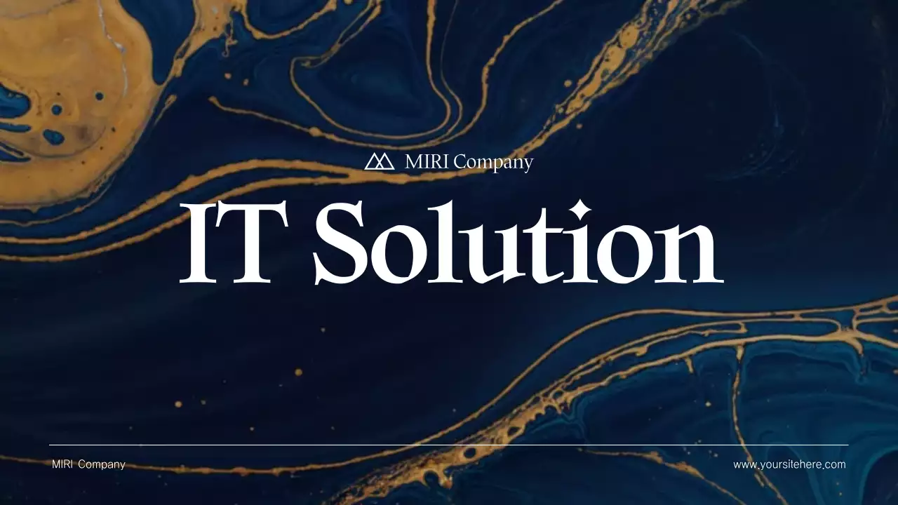 Navy Modern IT Solution Business Presentation