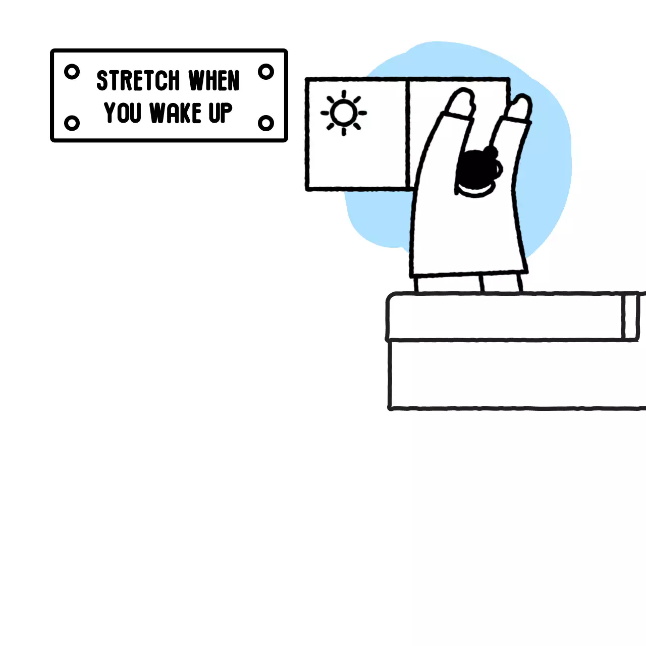 귀여운 일상 일러스타가 있는 미니멀한 문구 메모지