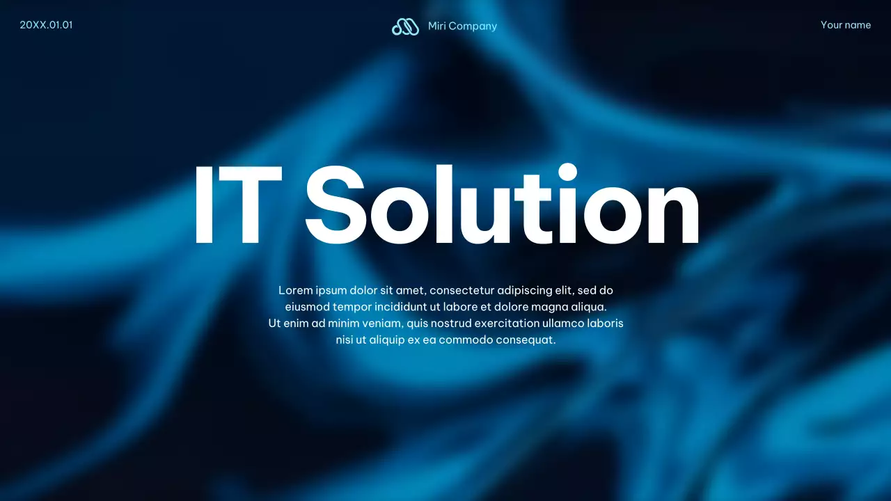 Blue Modern IT Solution Corporate Presentation