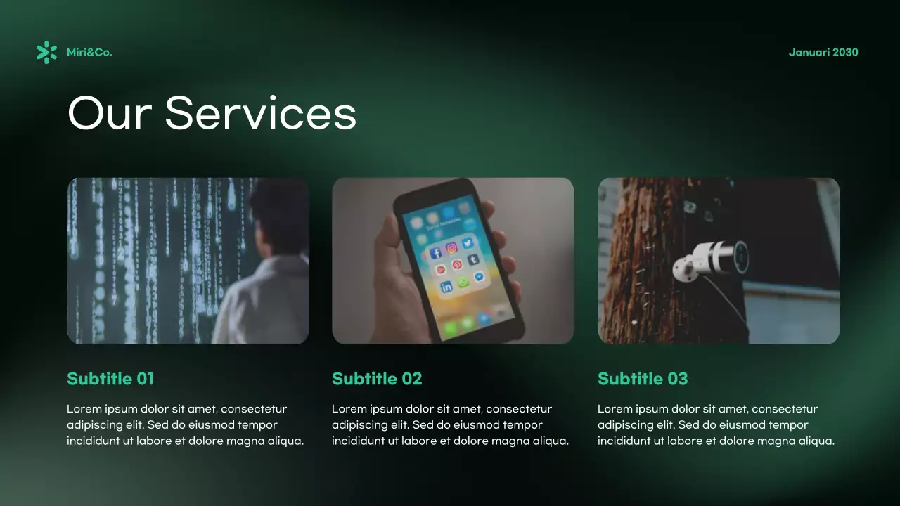 Green Modern Cybersecurity Presentation