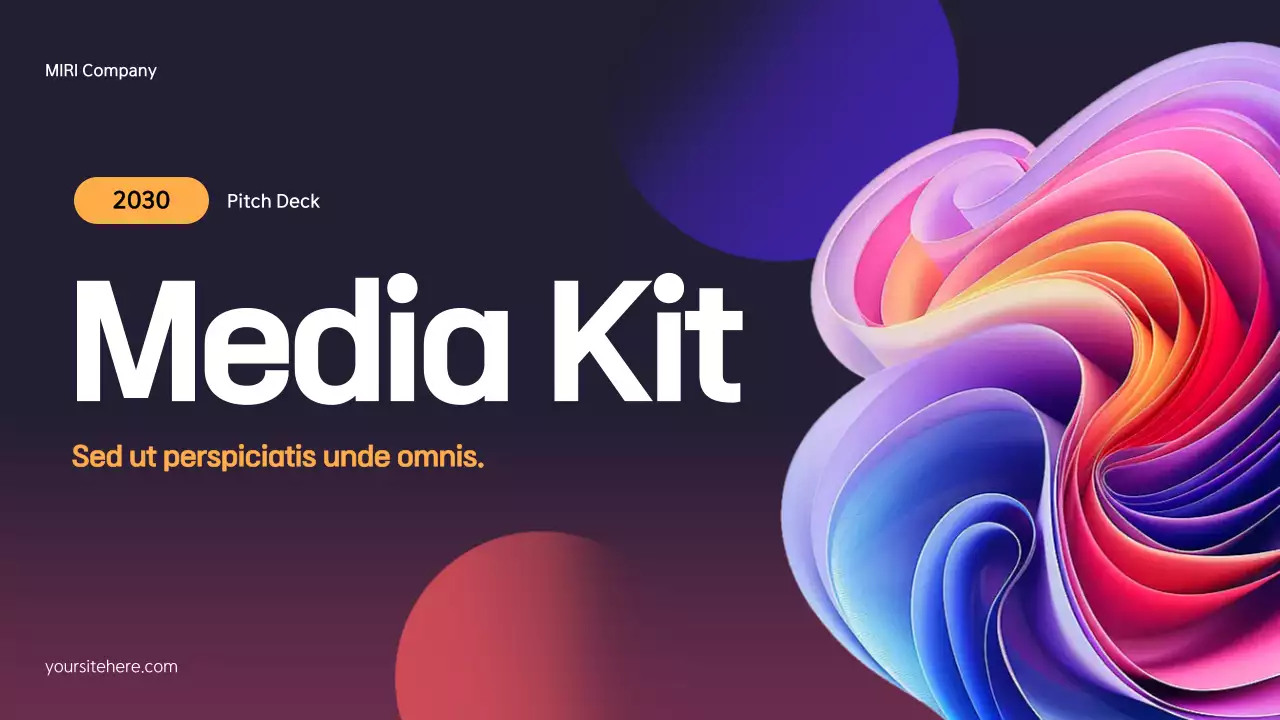 Colorful Modern Media Pitch Presentation