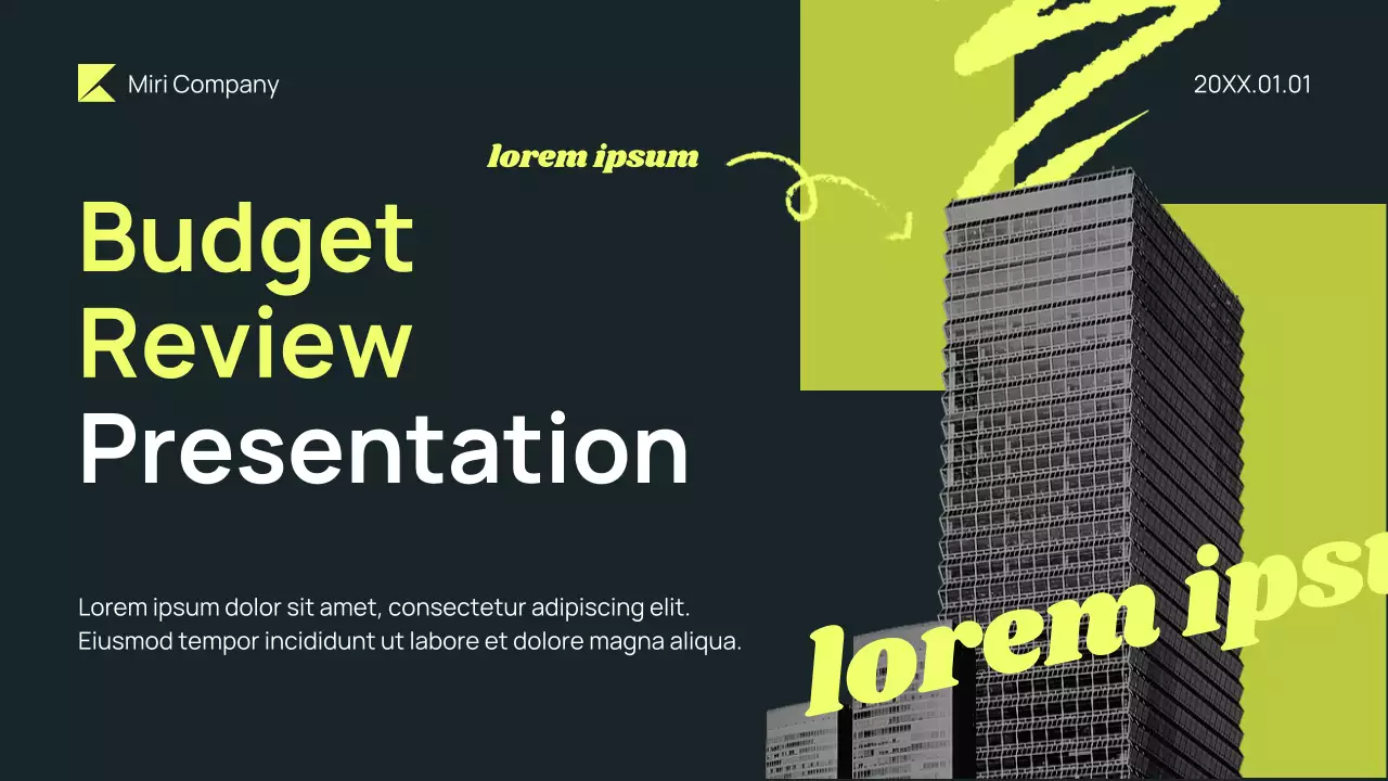 Green Modern Budget Review Presentation