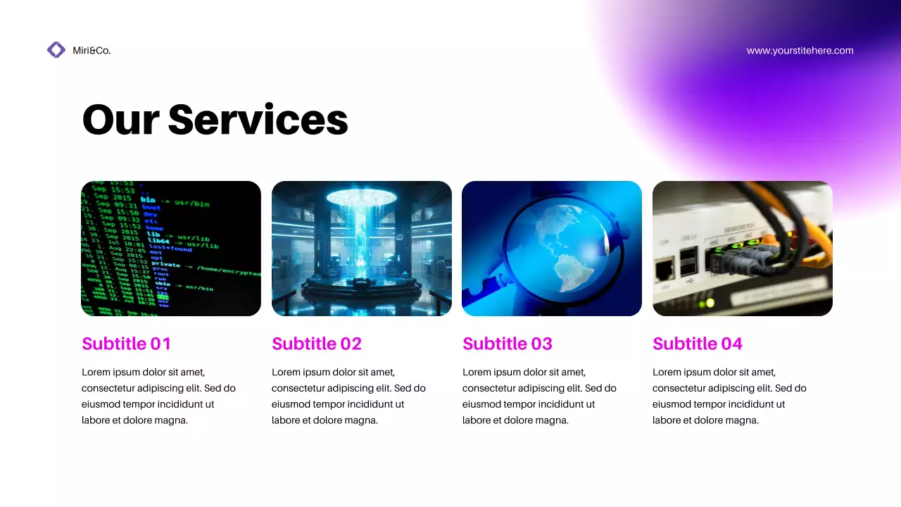 Neon Modern Cybersecurity Agency Presentation