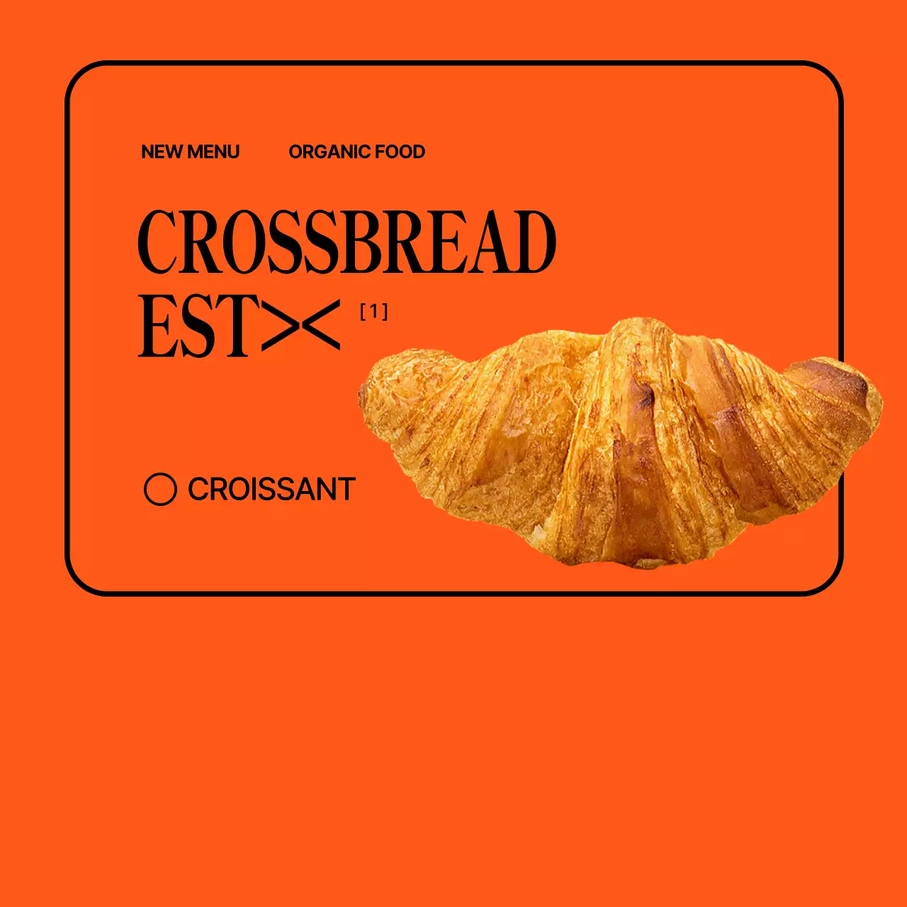 주황 미니멀 카페 홍보