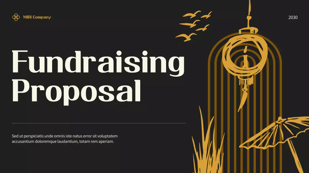 Black Minimalist Fundraising Proposal Presentation