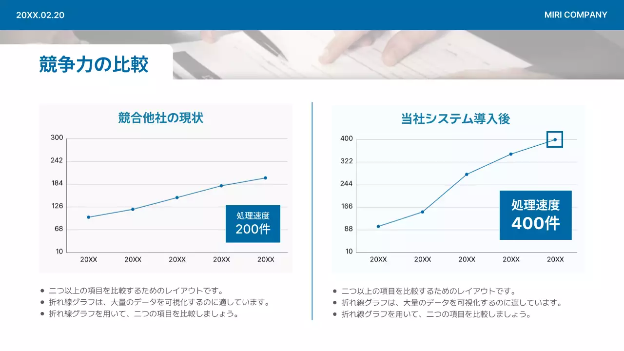 青 モダン ビジネス 提案書 プレゼンテーション