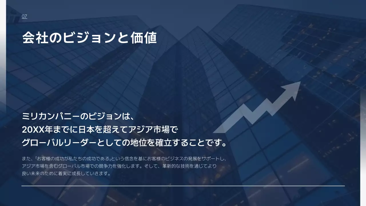 青 シンプル 会社案内 プレゼンテーション