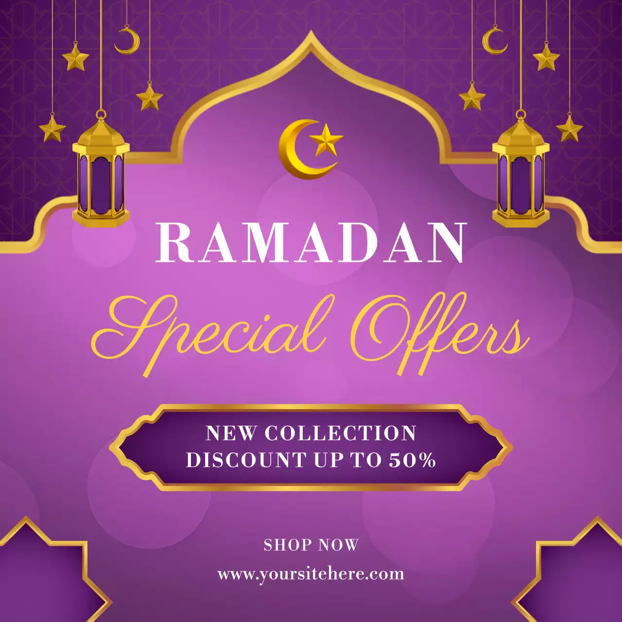 Purple Elegant Ramadan Promotion Social Media Post