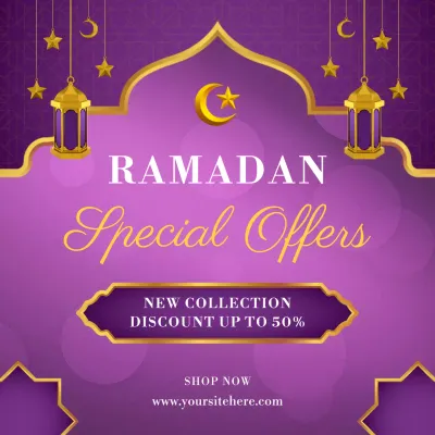 Purple Elegant Ramadan Promotion Social Media Post
