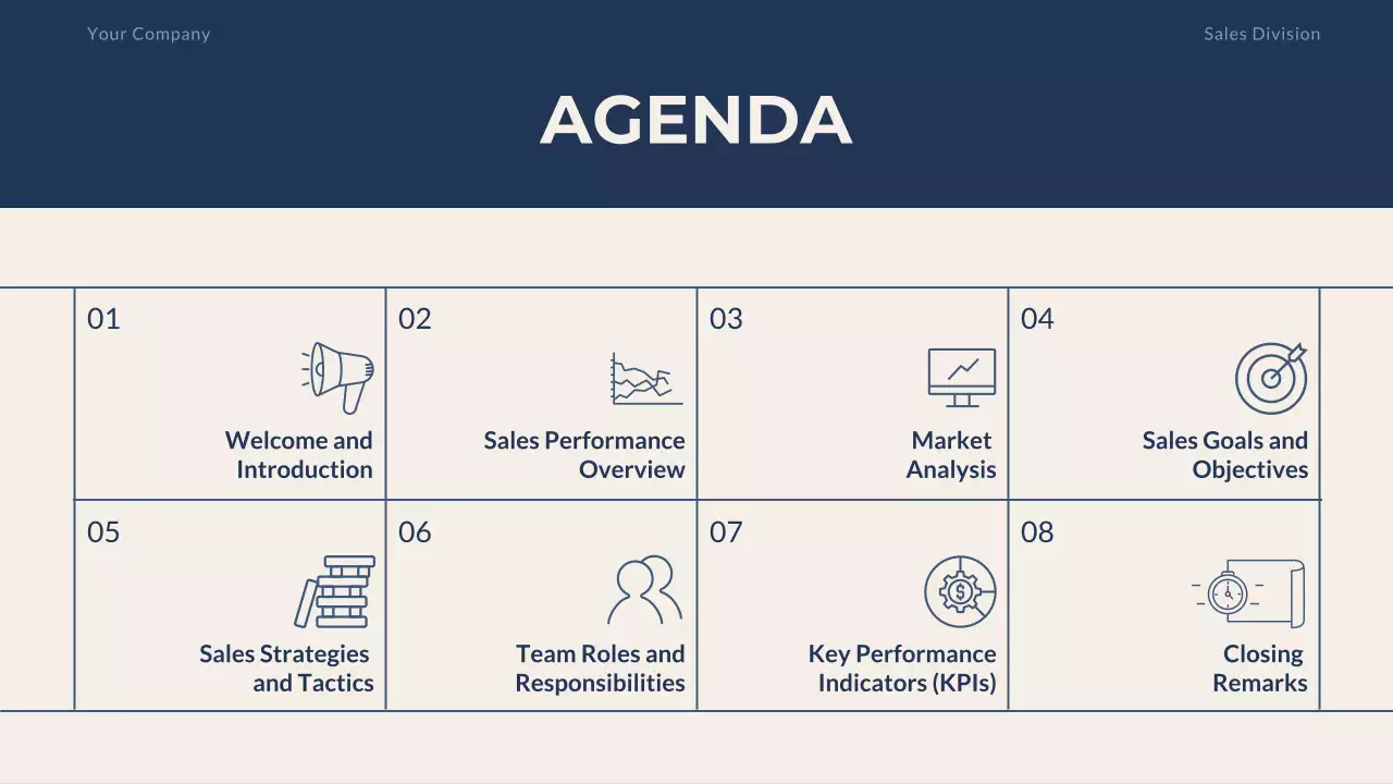 Blue Professional Sales Strategy Presentation