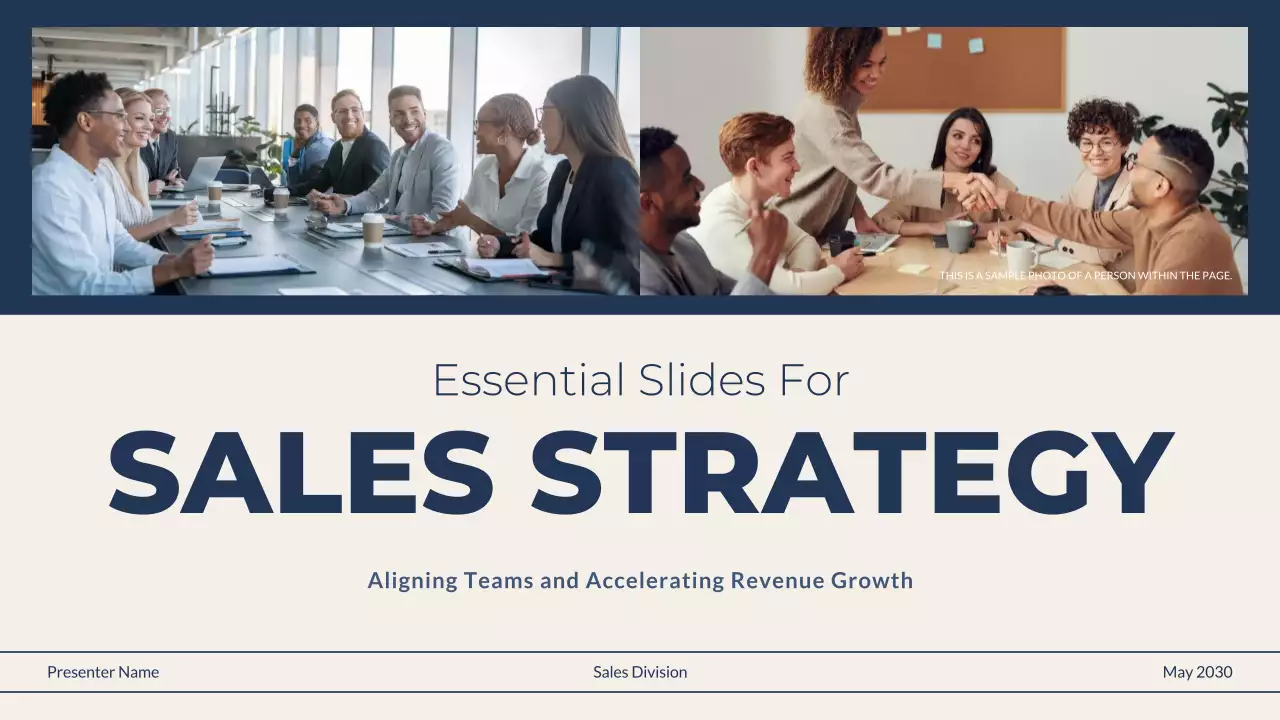 Blue Professional Sales Strategy Presentation