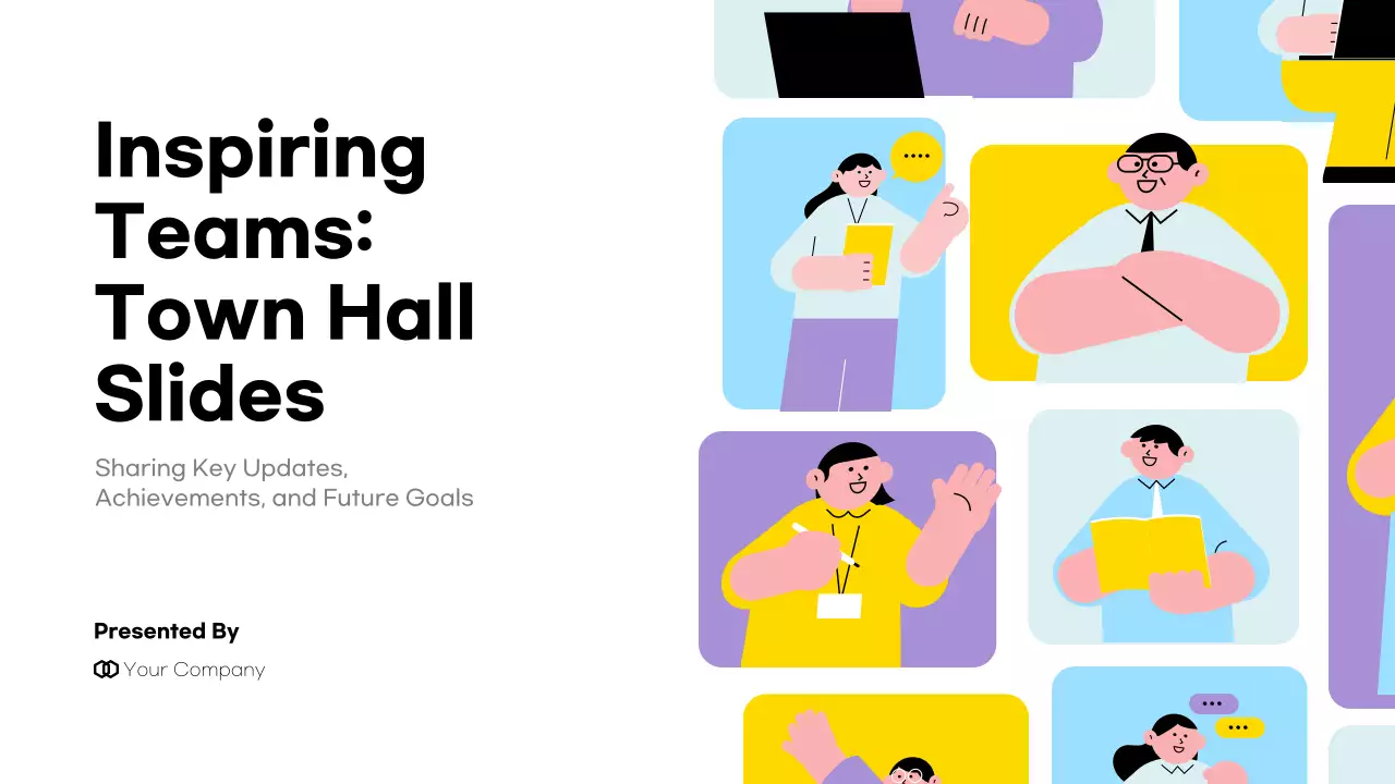 Yellow Modern Town Hall Meeting Presentation