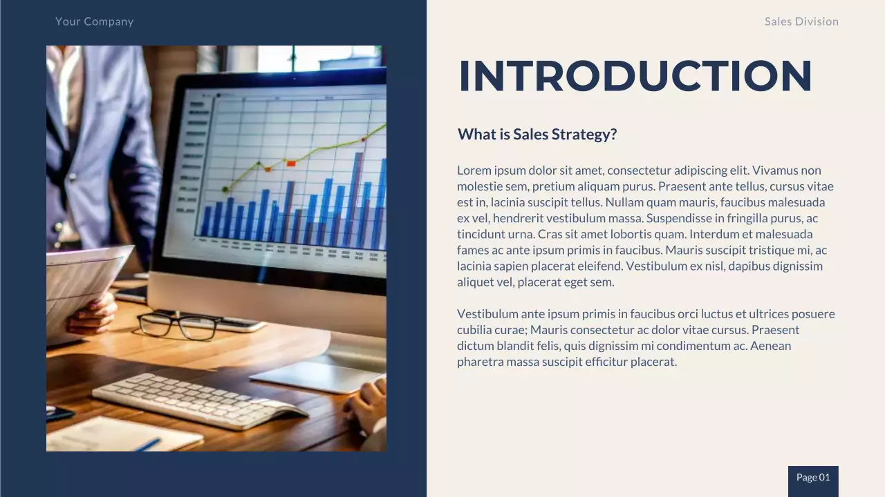 Blue Professional Sales Strategy Presentation