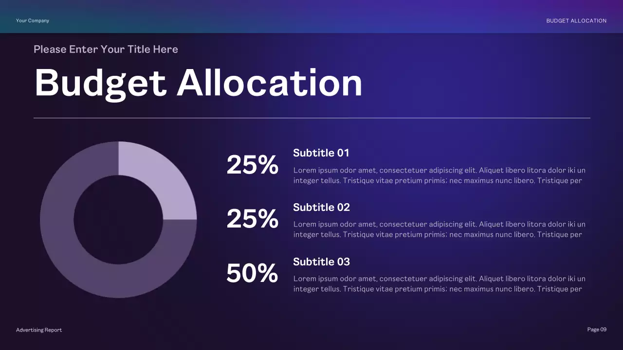 Purple Modern Advertising Report Presentation