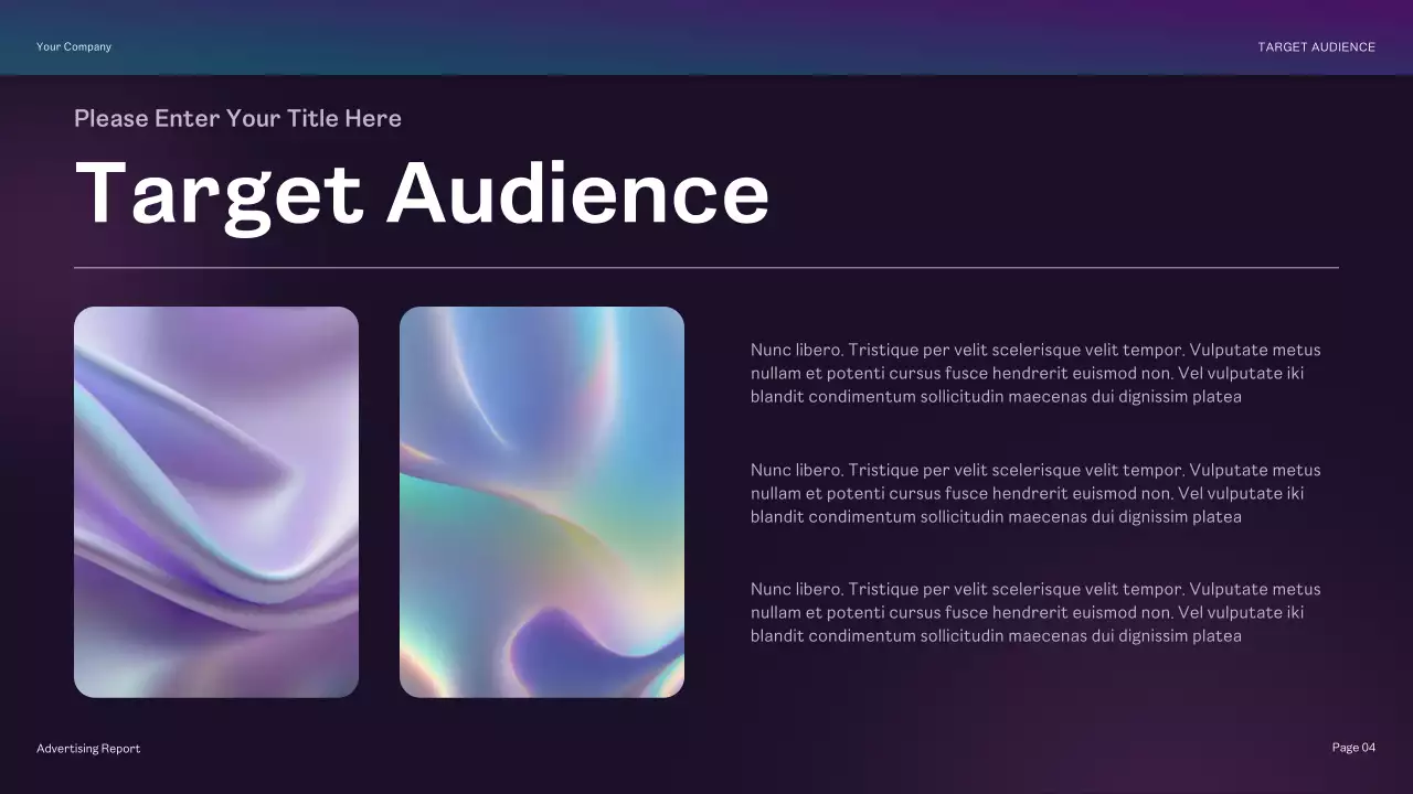 Purple Modern Advertising Report Presentation