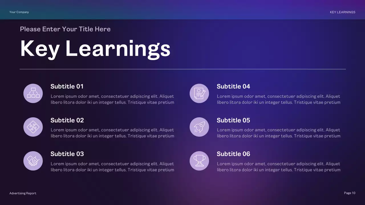 Purple Modern Advertising Report Presentation