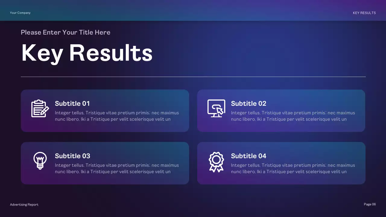 Purple Modern Advertising Report Presentation