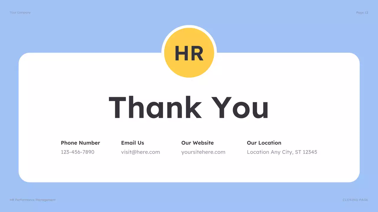 Blue Modern HR Management Guide Presentation