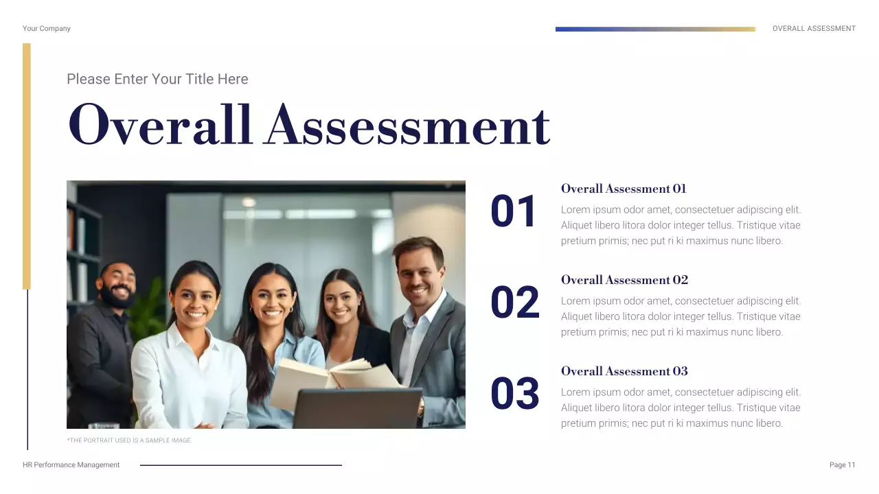 Navy Professional HR Management Presentation