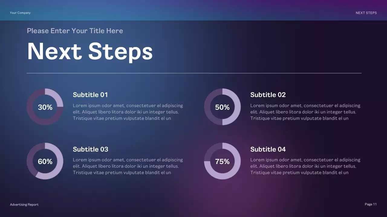 Purple Modern Advertising Report Presentation