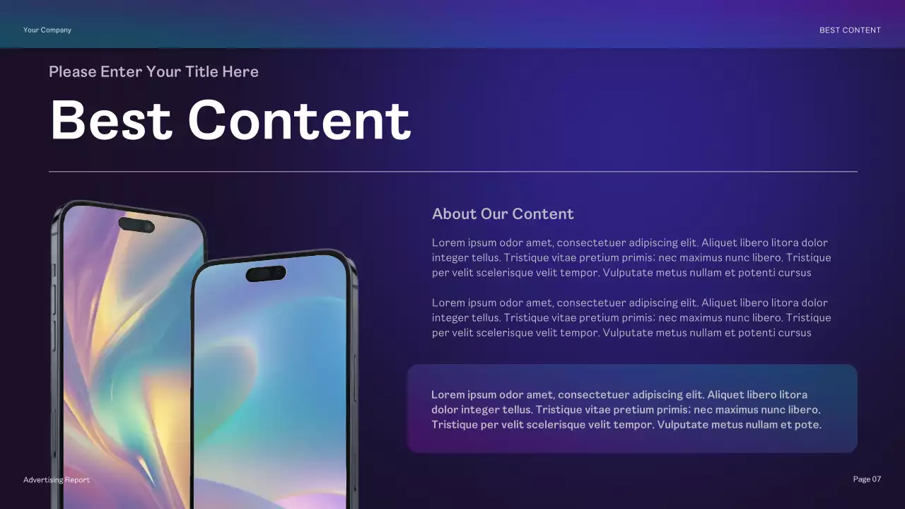 Purple Modern Advertising Report Presentation