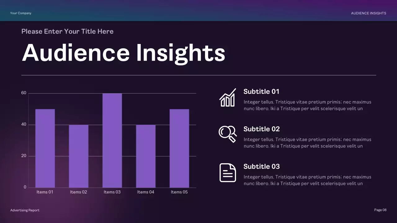 Purple Modern Advertising Report Presentation