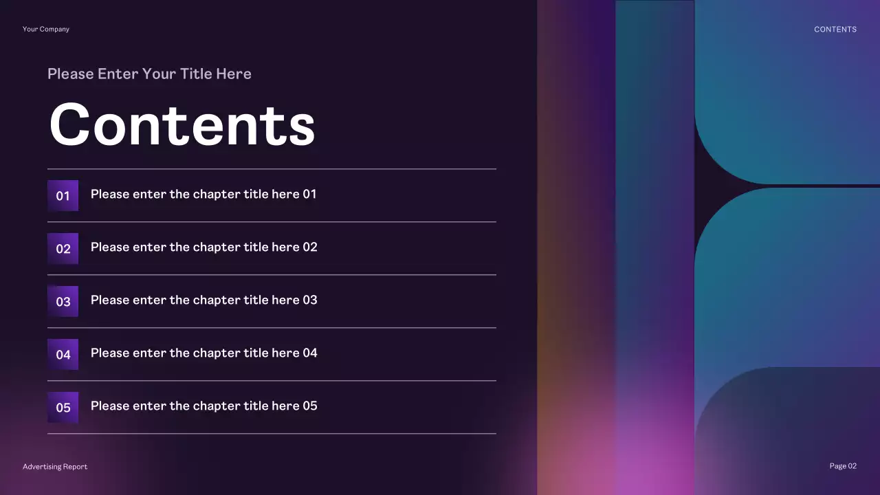 Purple Modern Advertising Report Presentation