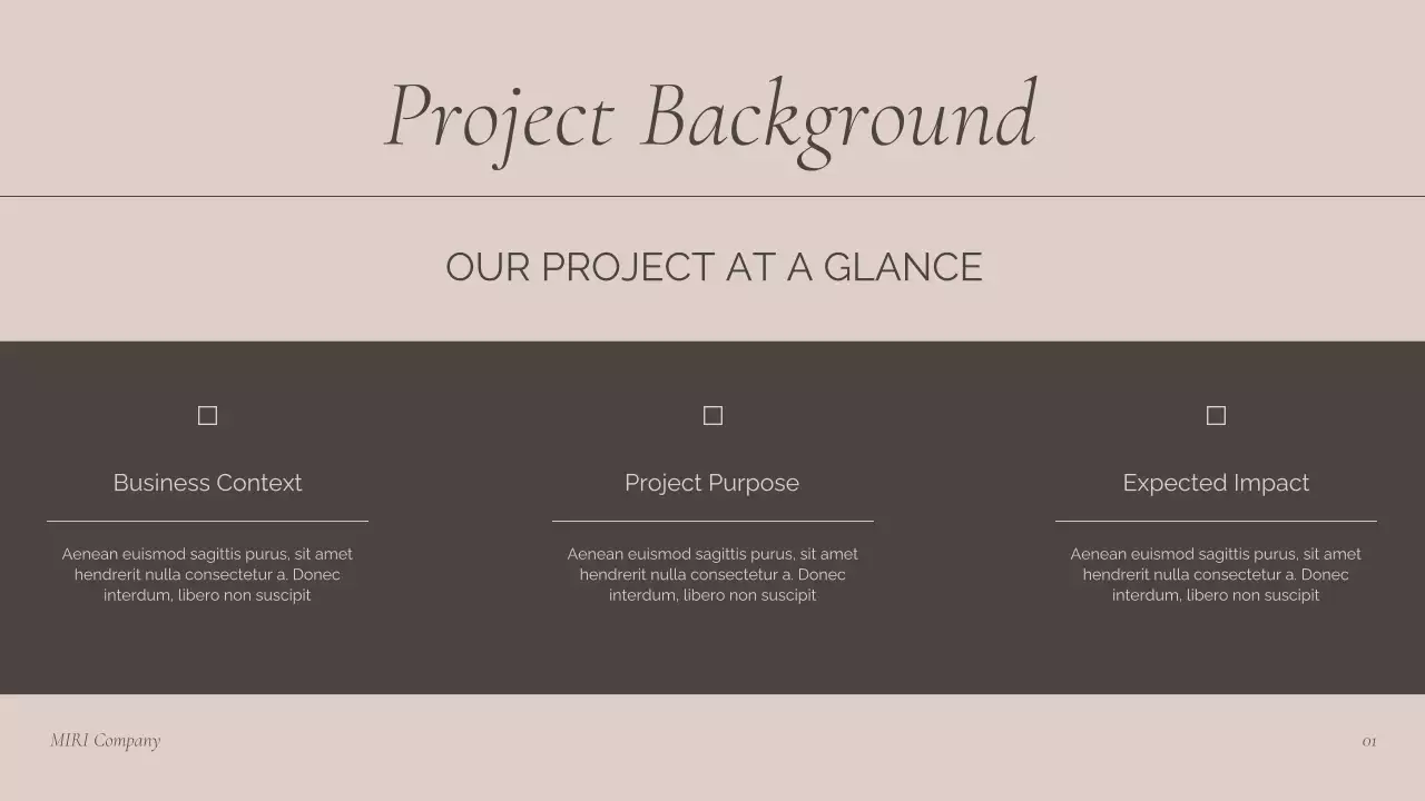 Brown Professional Project Kick-Off Guide Presentation