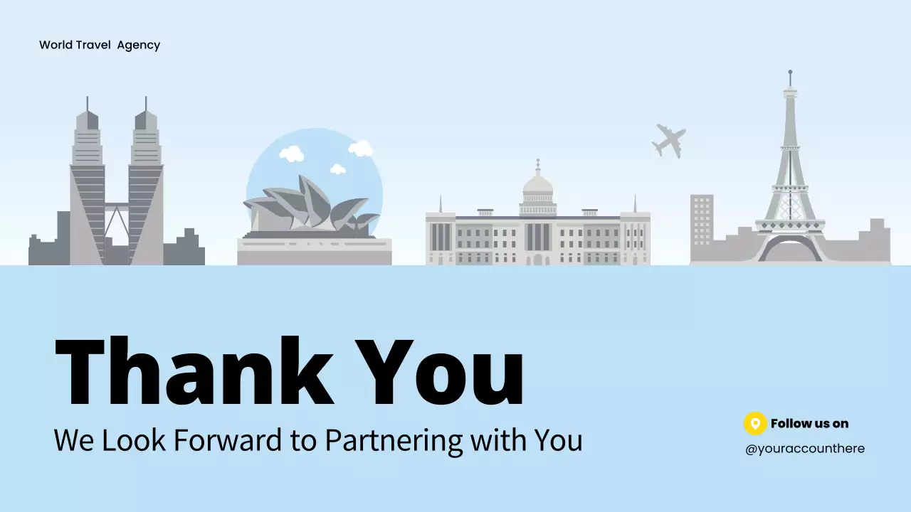 Blue Modern Travel Promotion Presentation