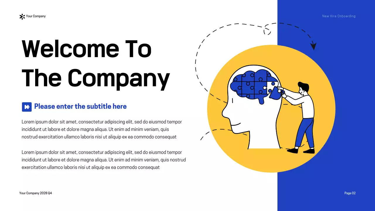 Yellow Modern Onboarding Guide Presentation