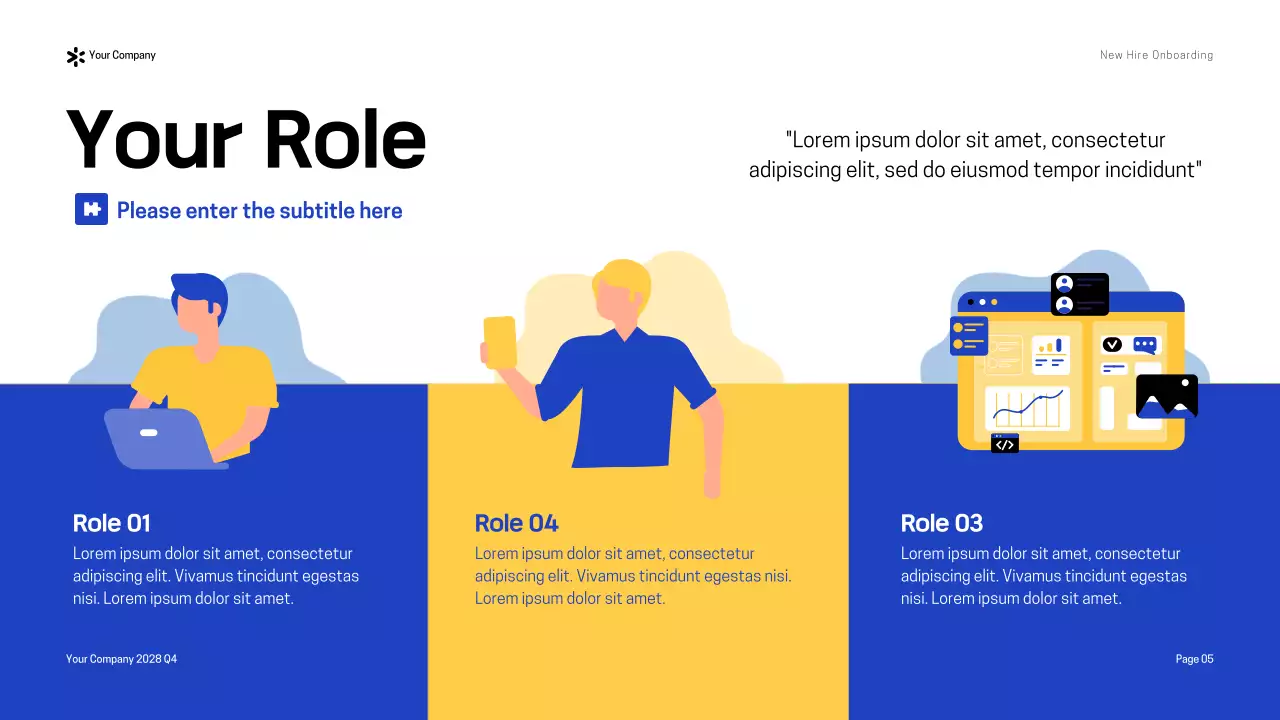 Yellow Modern Onboarding Guide Presentation