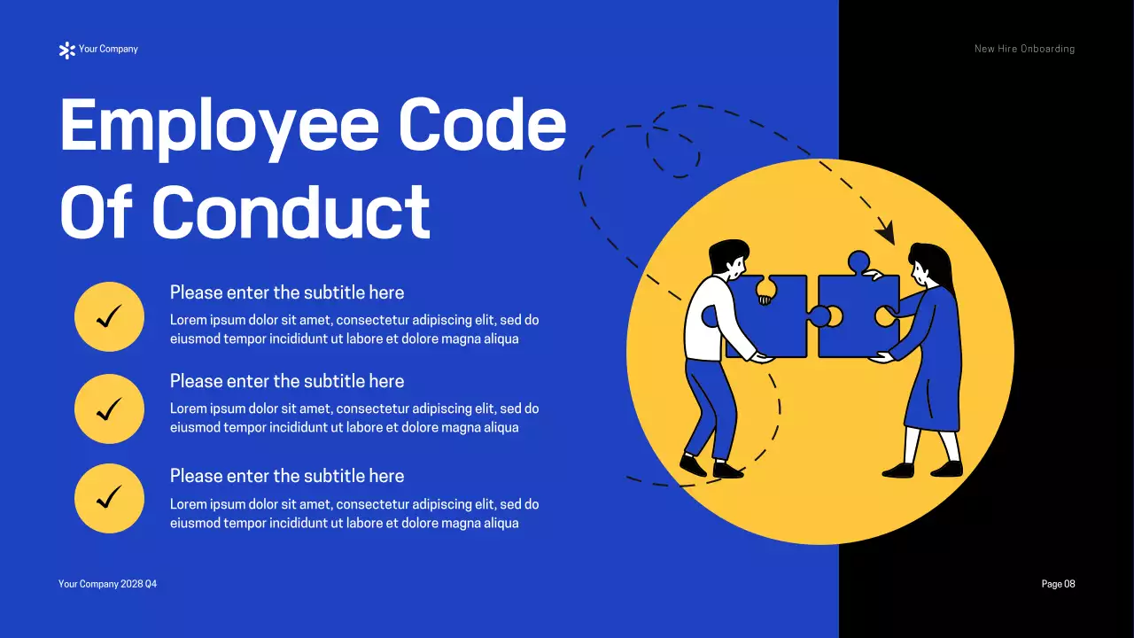 Yellow Modern Onboarding Guide Presentation