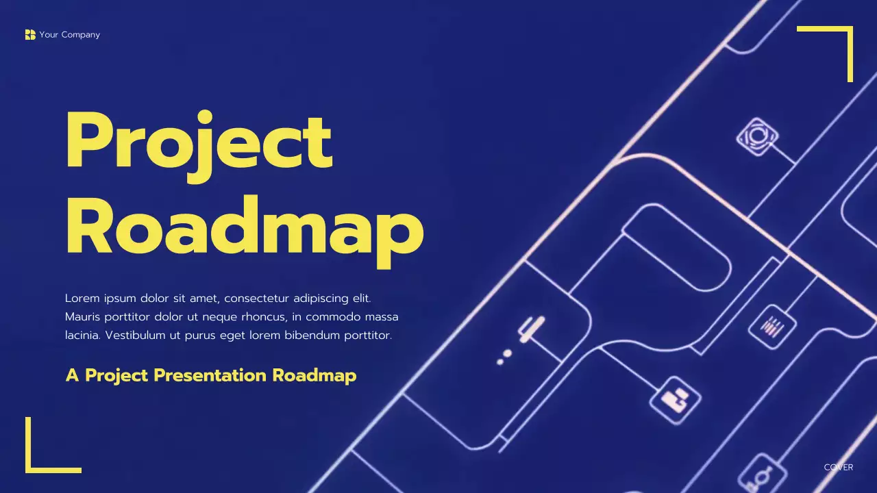 Blue Modern Project Roadmap Presentation
