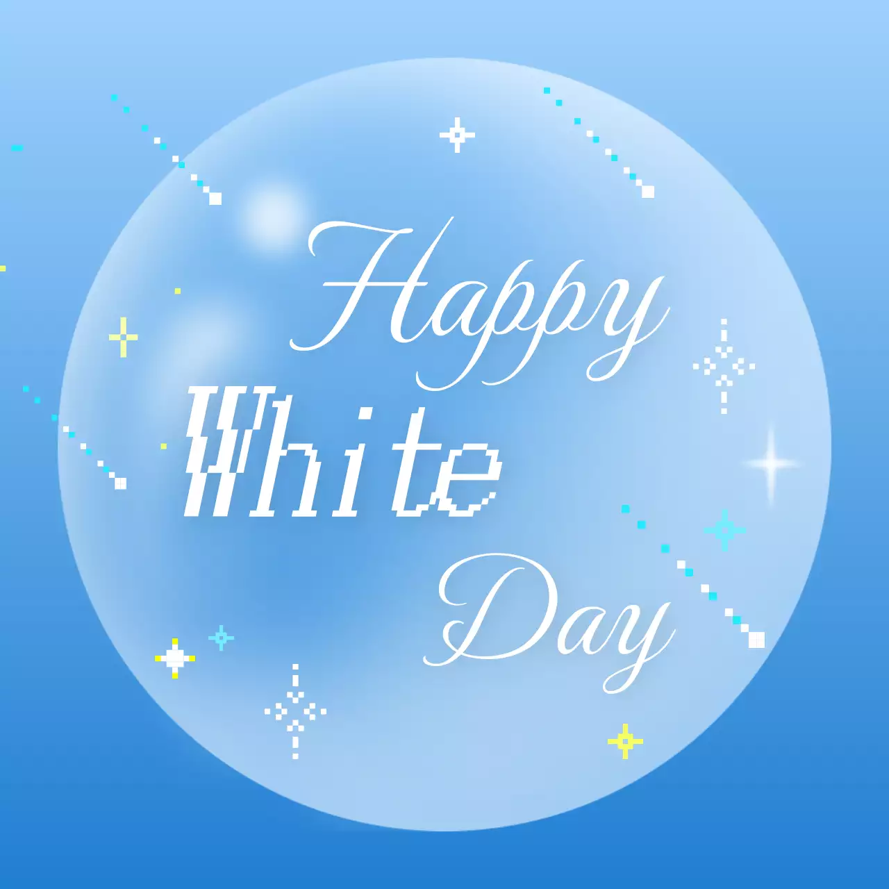 ホワイトデーステッカー