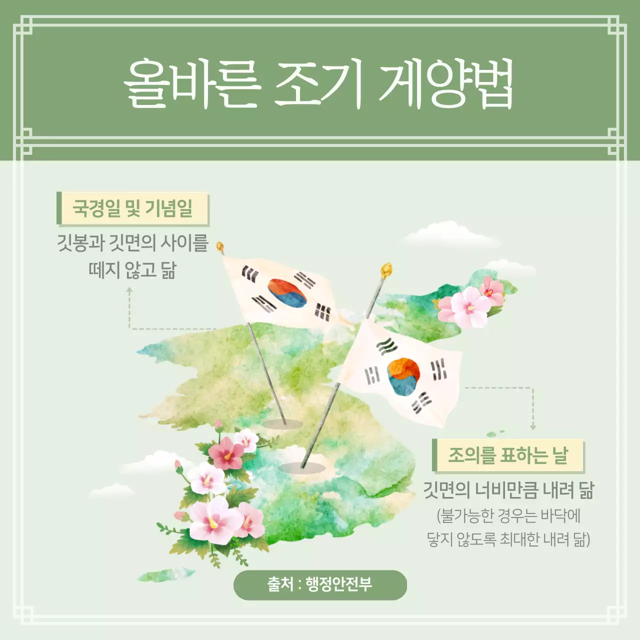 현충일 국기 게양