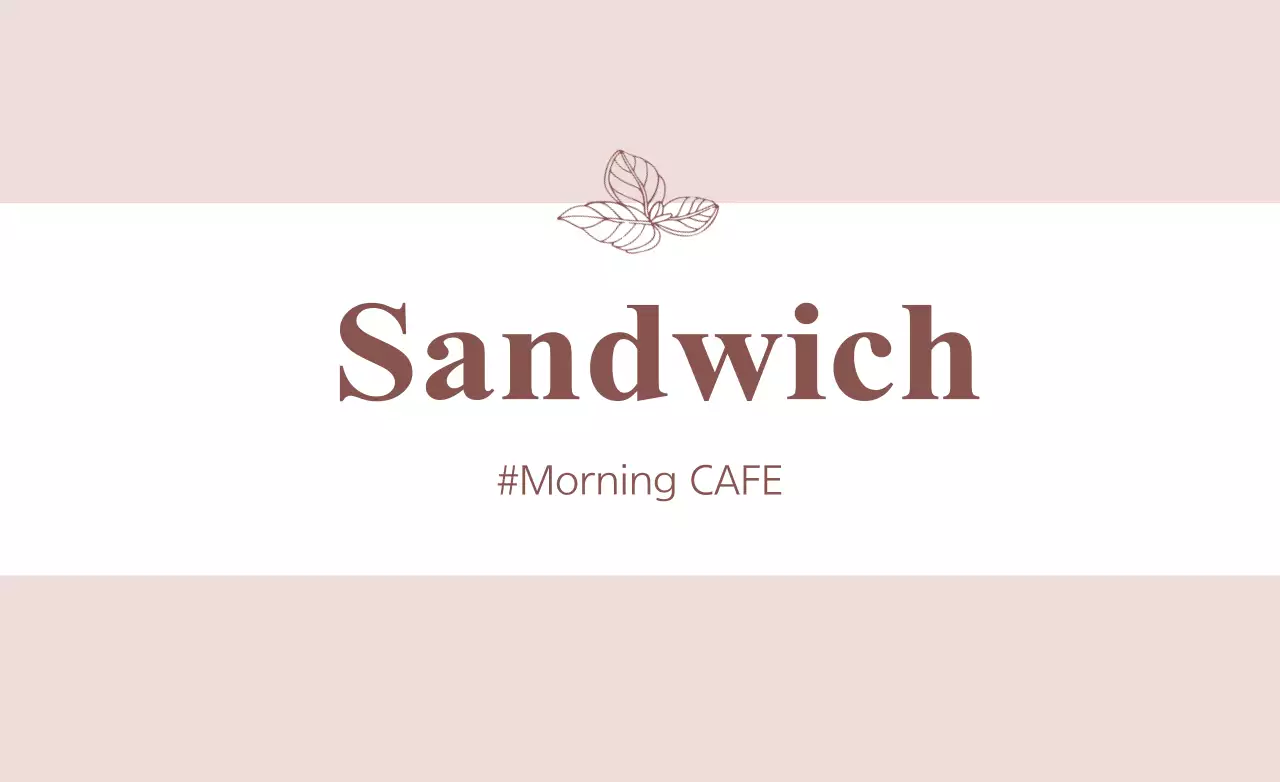 핑크색의 차분하고 심플한 메뉴명 이름표