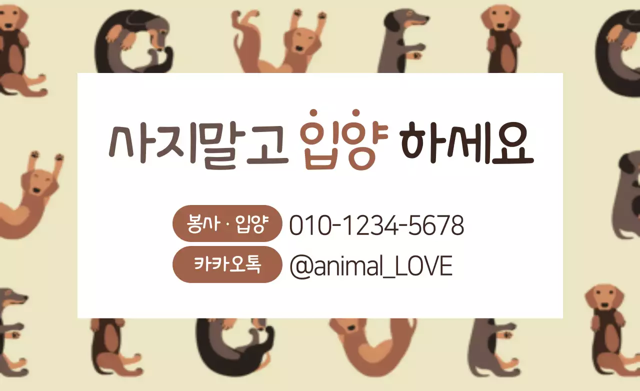 사지말고입양하세요