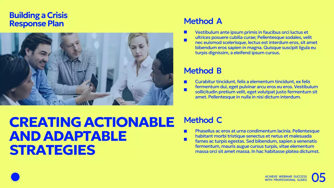 옐로우 모던 비즈니스 웨비나 가이드 프레젠테이션