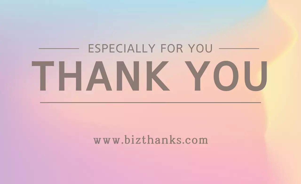 특히 당신을 위해