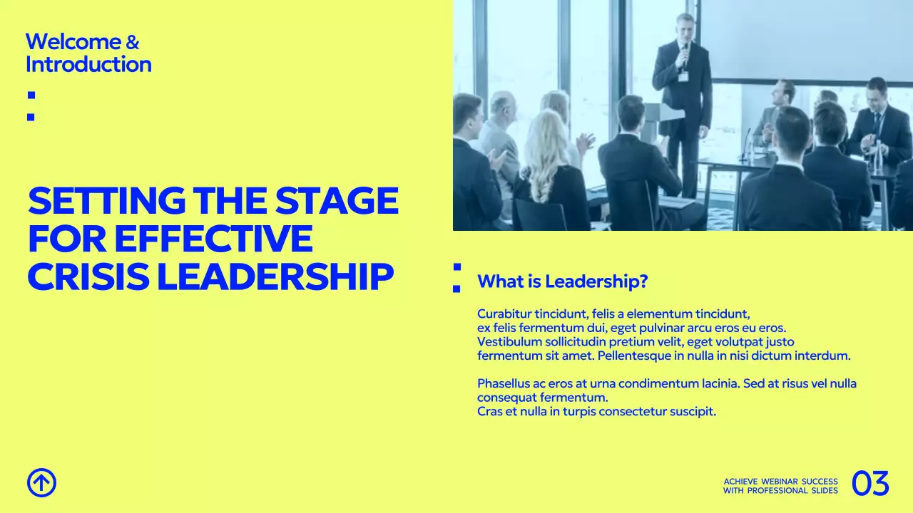 옐로우 모던 비즈니스 웨비나 가이드 프레젠테이션