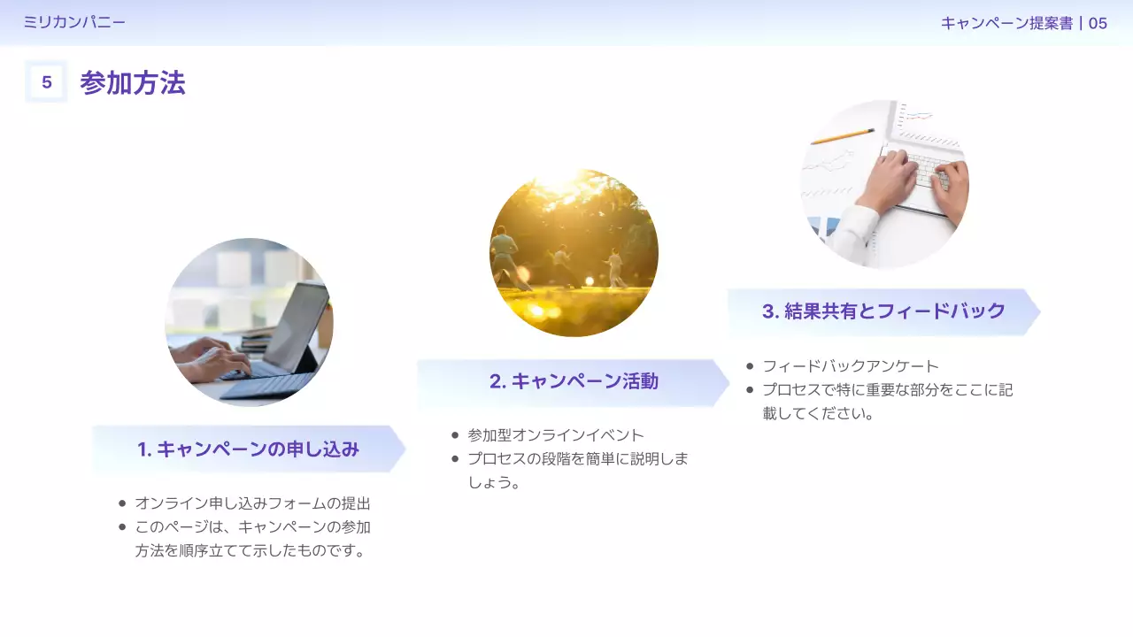 青 シンプル マーケティング 企画書 プレゼンテーション