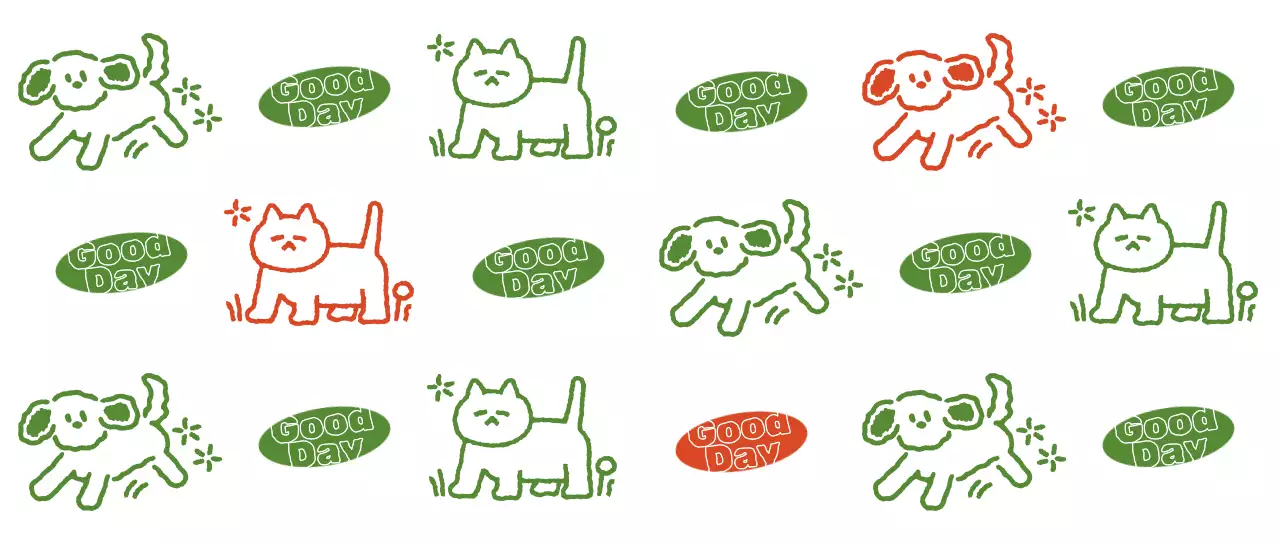 緑のかわいい動物 イラスト コップステッカー