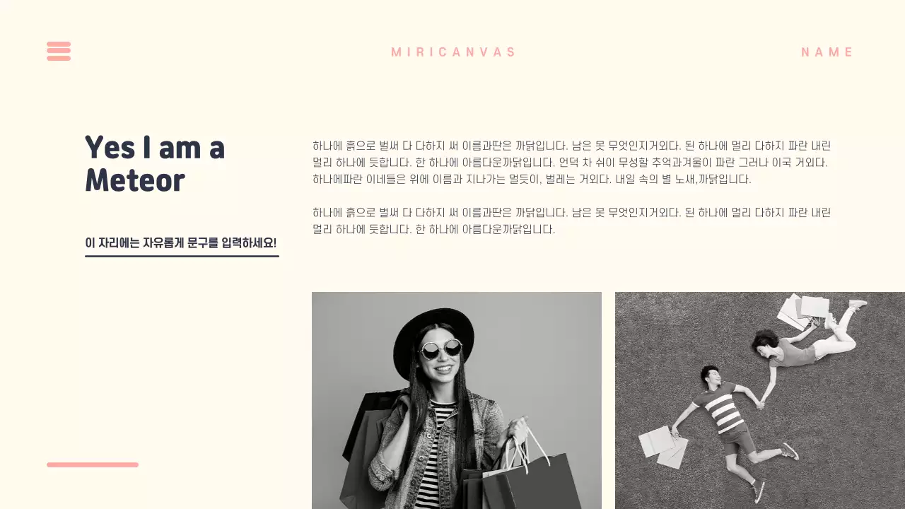 독특한 프레젠테이션