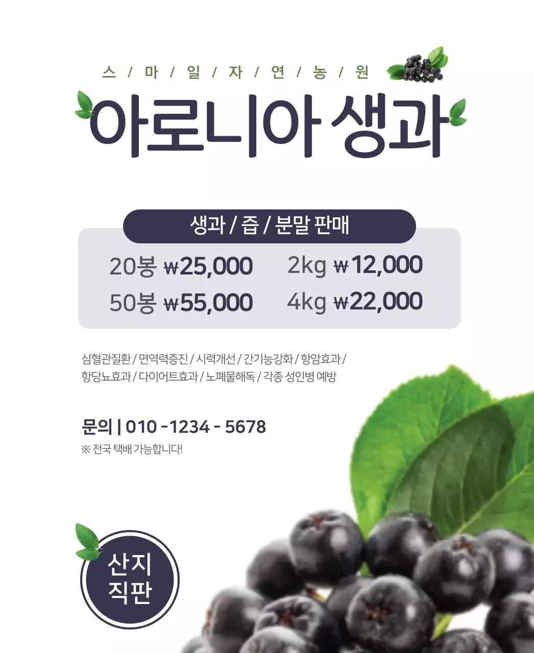 아로니아 생과