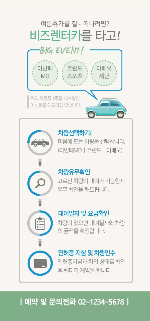 비즈렌터카를 타고!티켓
