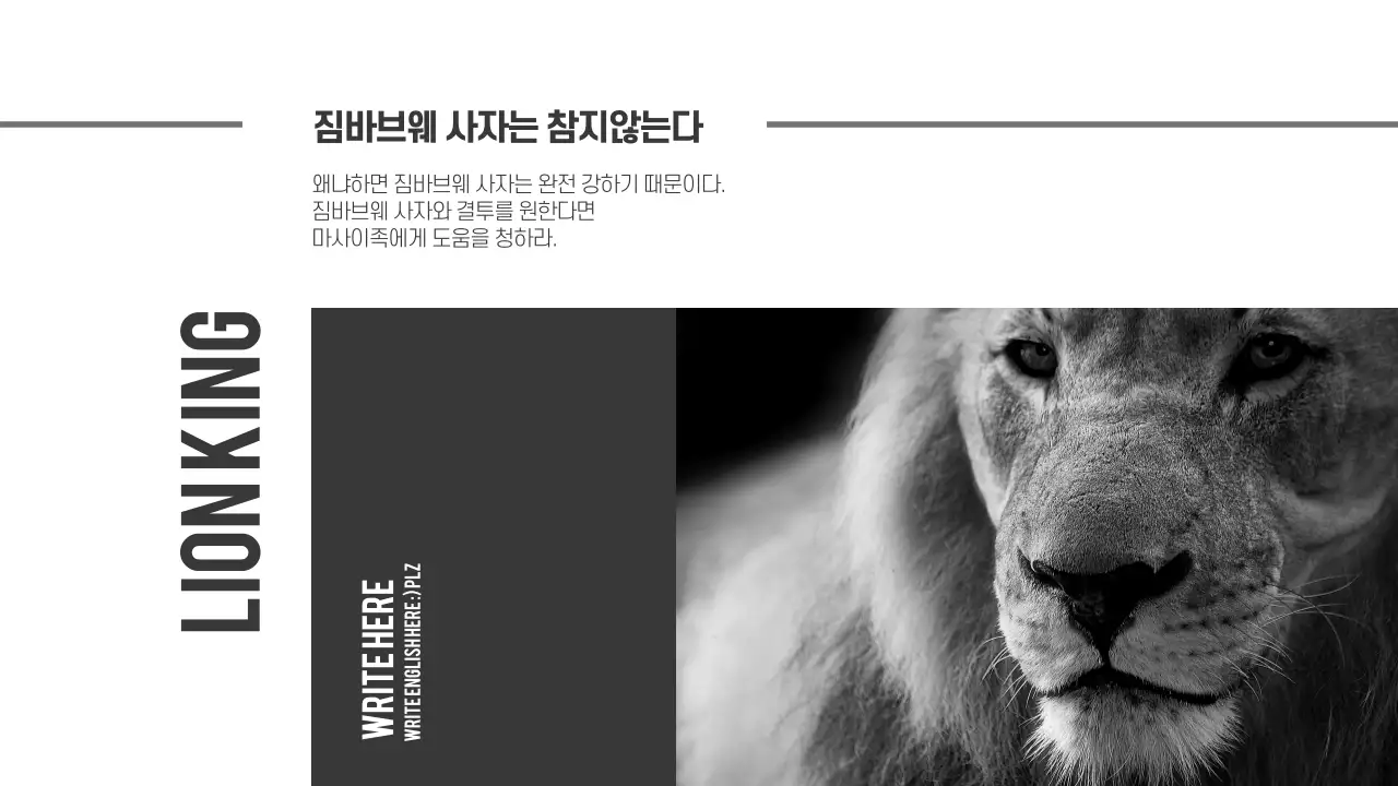 흑백 프레젠테이션