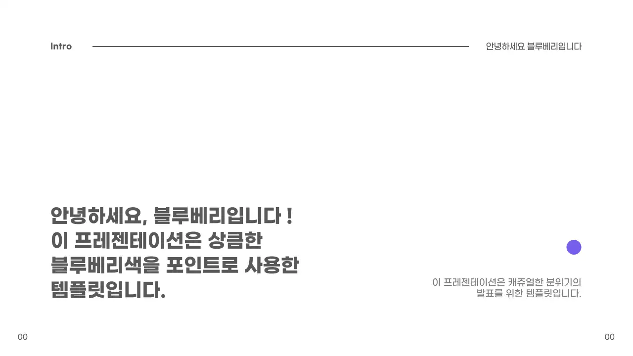 블루베리 프레젠테이션